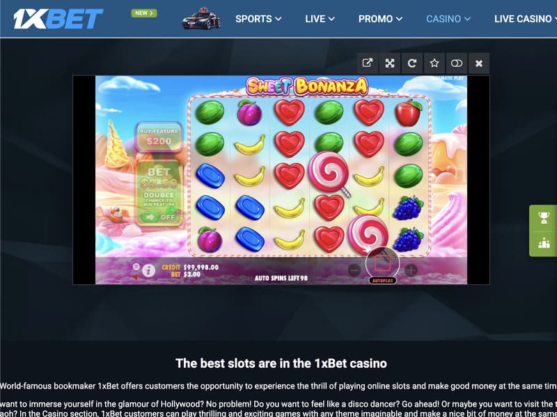 Play Sweet Bonanza Slot at 1xbet Online Casino
