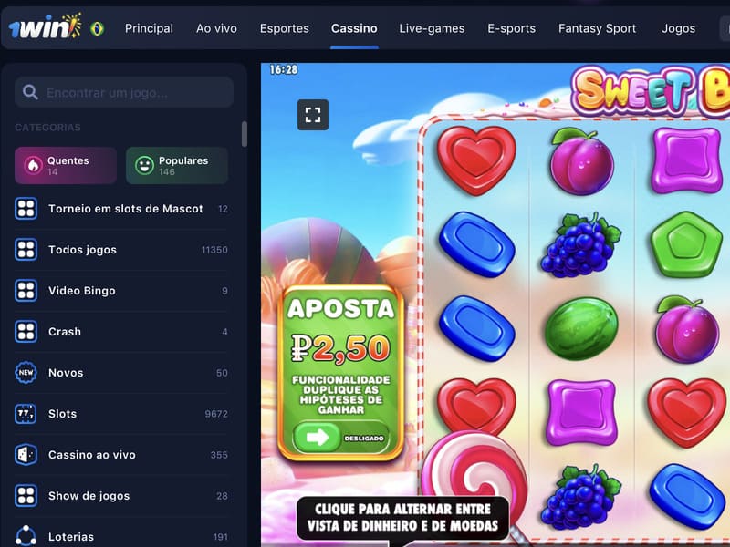 Jogar Slot Sweet Bonanza no 1win casino online