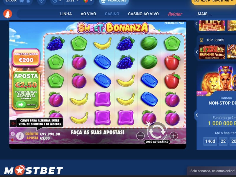 Bônus para jogar Sweet Bonanza no Mostbet casino online